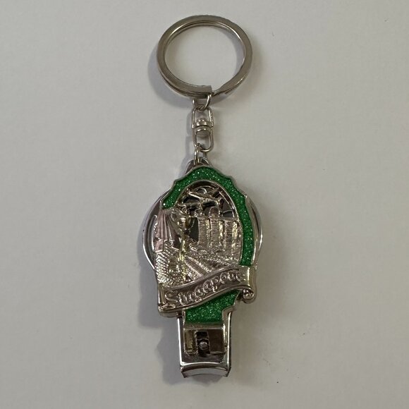 Key Chain Bottle Opener Nail Cutter Souvenir from Singapore 2.5" - Picture 1 of 8